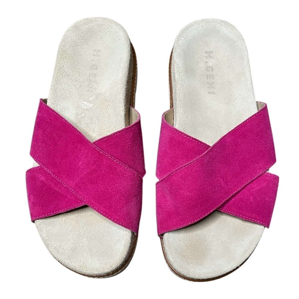 M. Gemi The Pamela Sandals Pink Fuchsia Size EU 39 / US 8.5 Suede Slip On